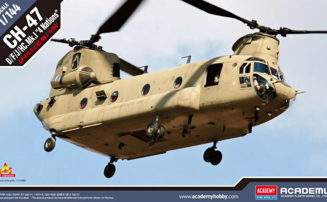 Academy 1/144 Boeing CH-47D/F/J/HC Mk 1 Chinook 4 Nations