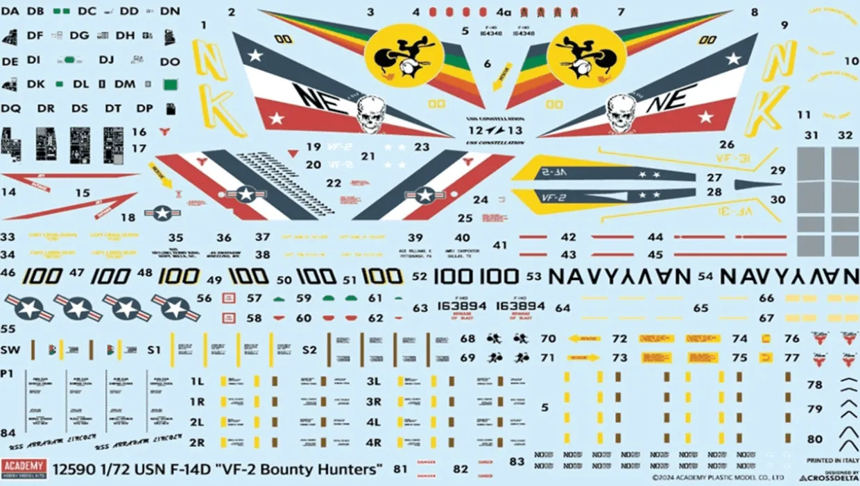 Academy 1/72 Grumman F-14D Tomcat VF-2 Bounty Hunters