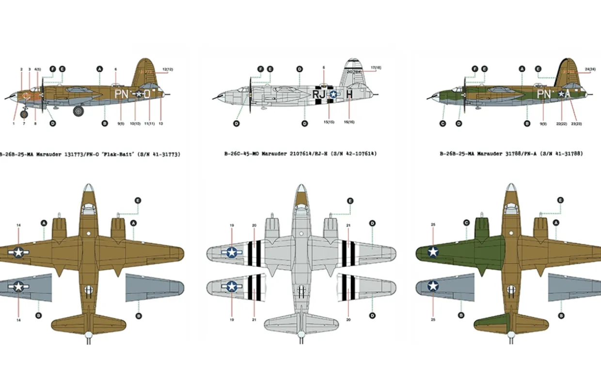 Academy 1/144 Martin B-26B Marauder USAF