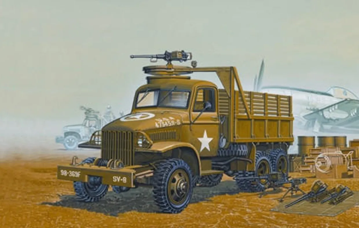 Academy 1/72 WWII Ground Vehicle Set 2 - US 2.5 ton 6x6 Cargo Truck & Accessories