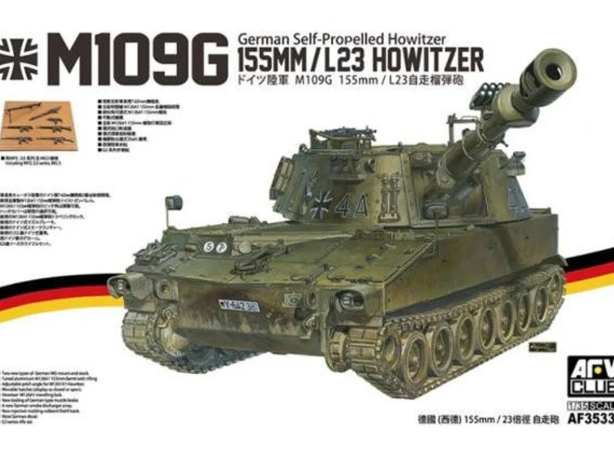 AFV Club 1/35 M109G 155mm/L23 German Self-propelled Howitzer