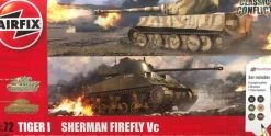 Airfix 1/72 Classic Conflict Tiger I vs Sherman Firefly Gift Set
