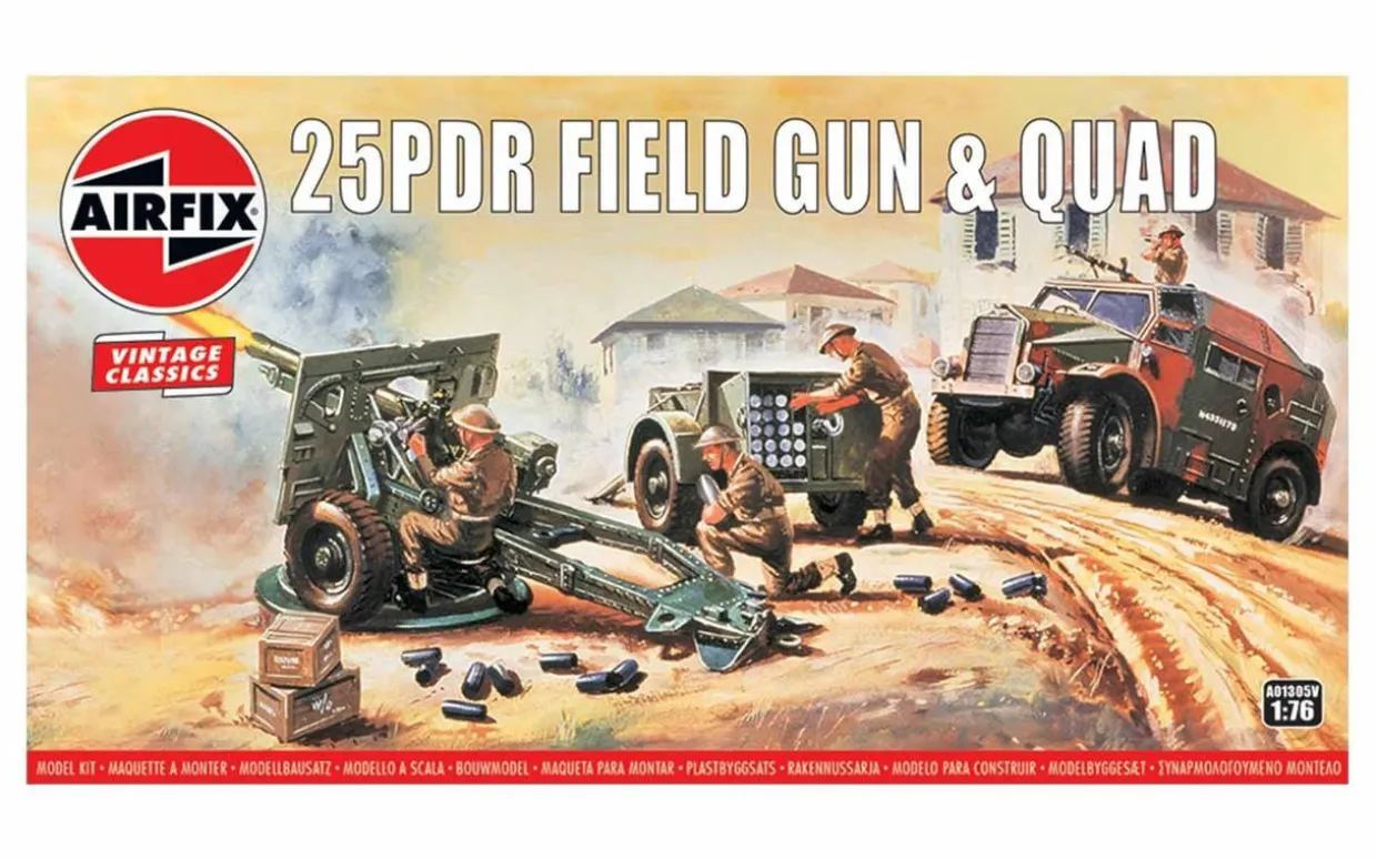 Airfix 1/76 Ordnance QF 25 Pounder and Morris C8 Quad Tractor
