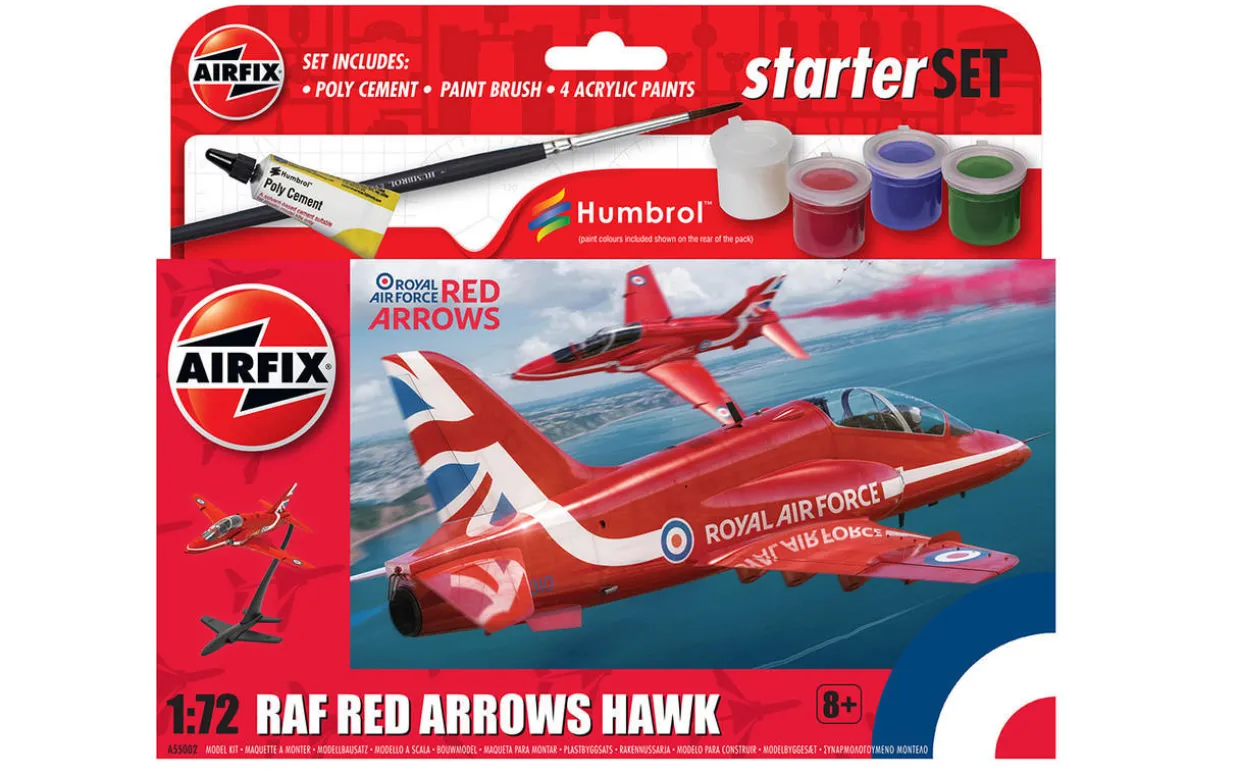 Airfix 1/72 Red Arrows BAE Hawk Gift Set