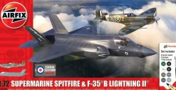 Airfix 1/72 Supermarine Spitfire & F-35B Lightning II Then and Now Starter Set