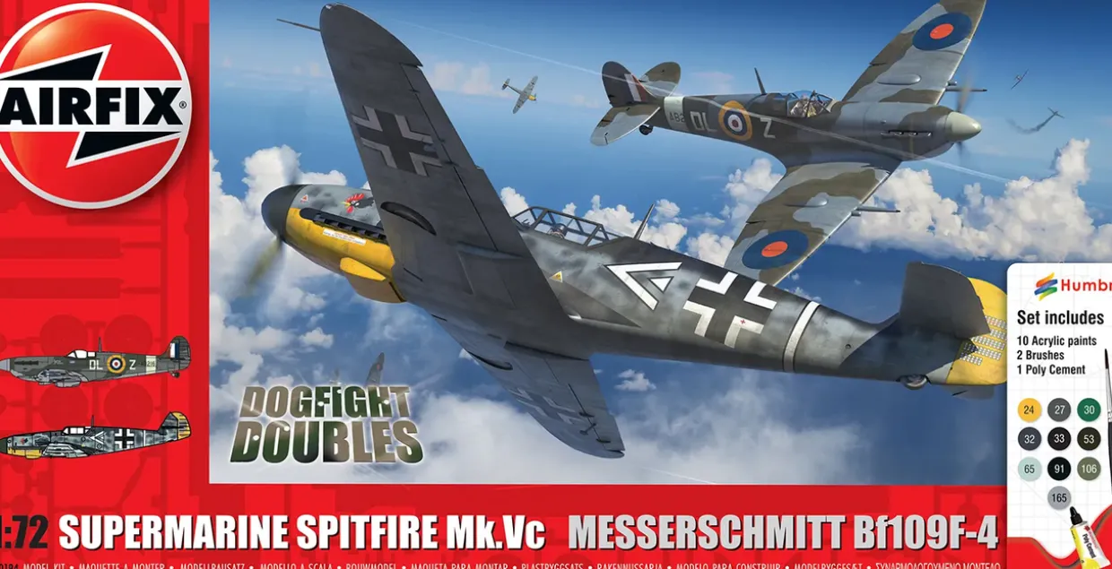 Airfix 1/72 Supermarine Spitfire Mk.Vc & Messerschmitt bf 109F-4 Starter Set