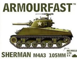 Armourfast 1/72 M4A3 Sherman 105mm Fast Assembly Model Kit