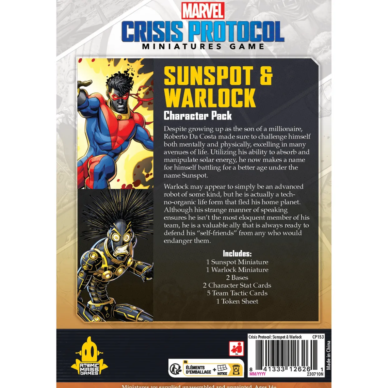 Atomic Mass Games Marvel Crisis Protocol: 153 Sunspot & Warlock