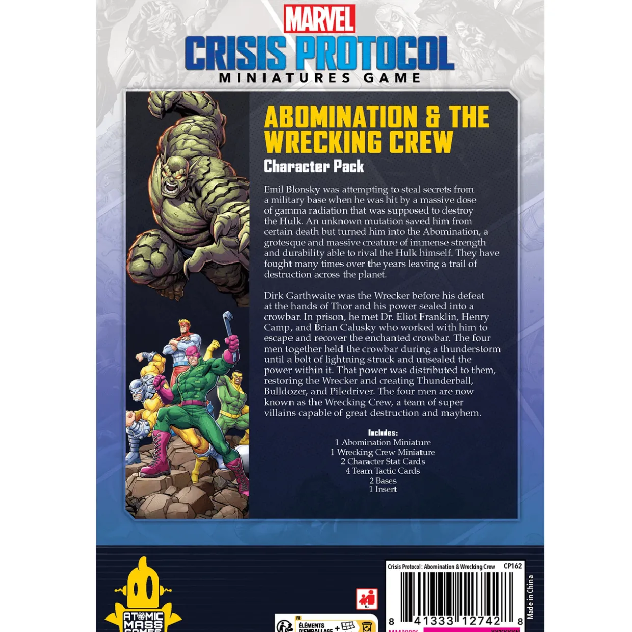 Atomic Mass Games Marvel Crisis Protocol: 162 Abomination & Wrecking Crew