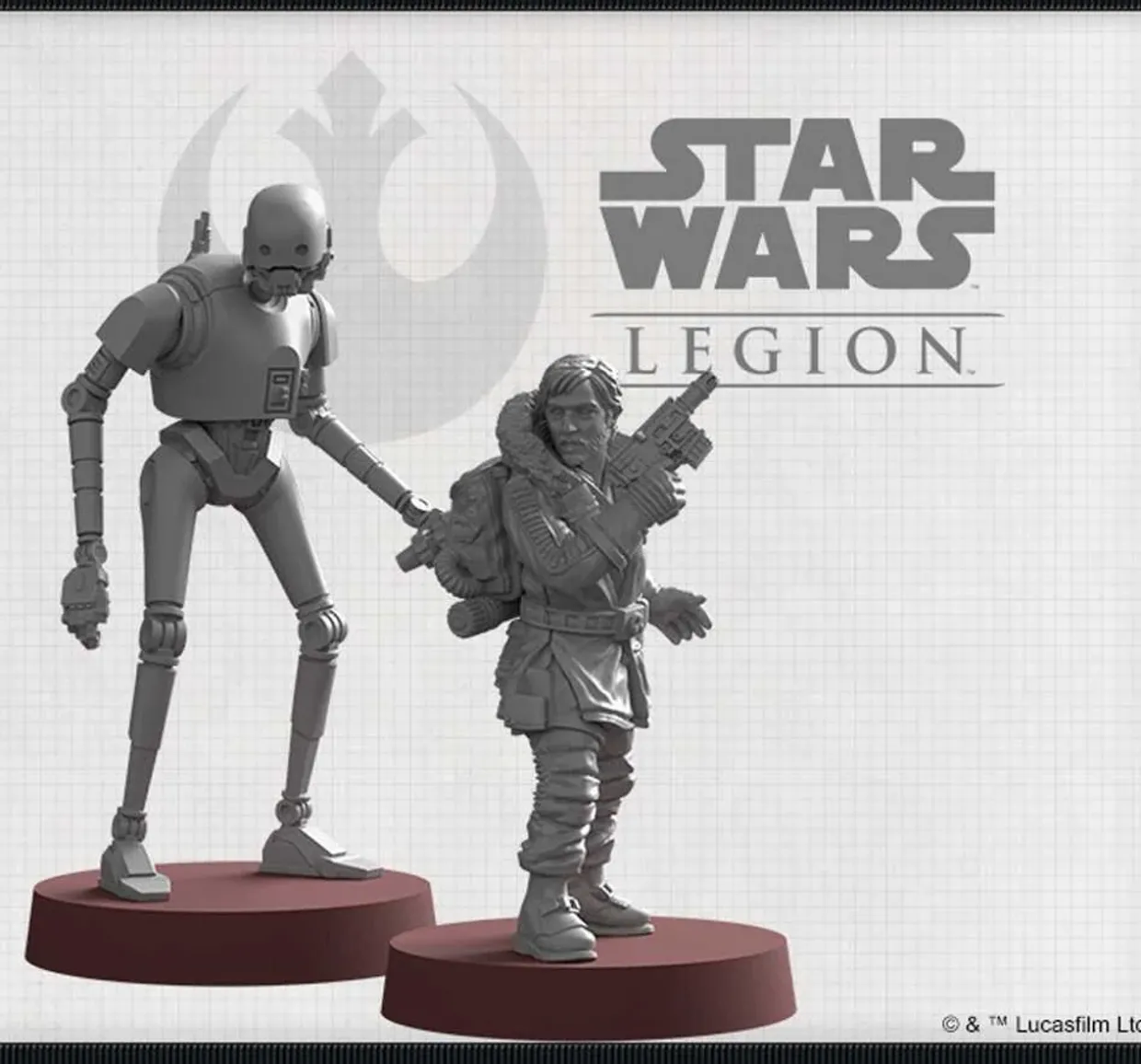 Atomic Mass Games Star Wars Legion - Rebel Alliance - Commander Expansion - Cassian Andor and K-2SO
