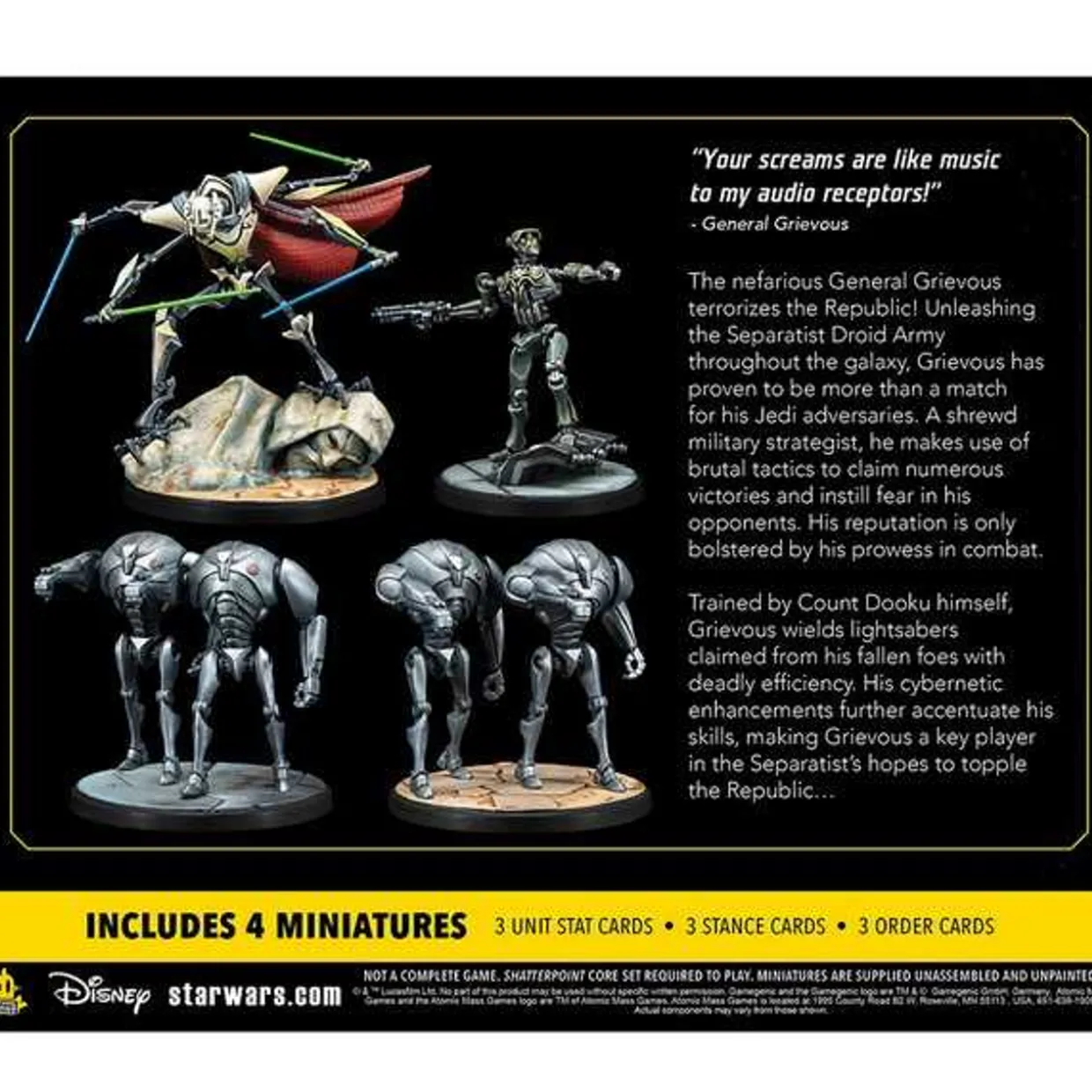 Atomic Mass Games Star Wars Shatterpoint Squad Pack - Appetite for Destruction General Grievous