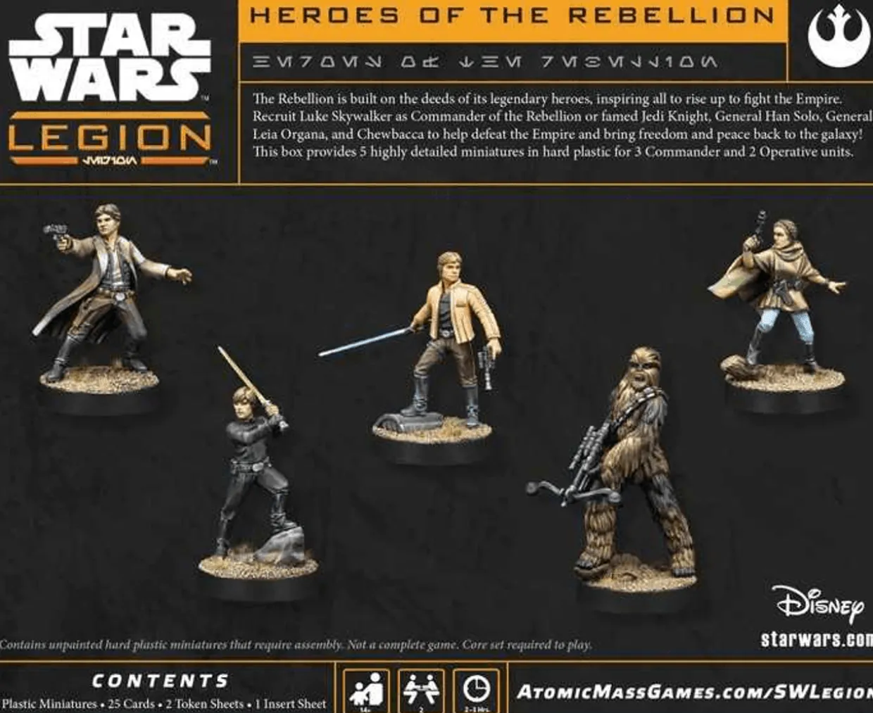 Atomic Mass Games Star Wars Legion - Rebel Alliance - Character Expansion - Heroes of the Rebellion