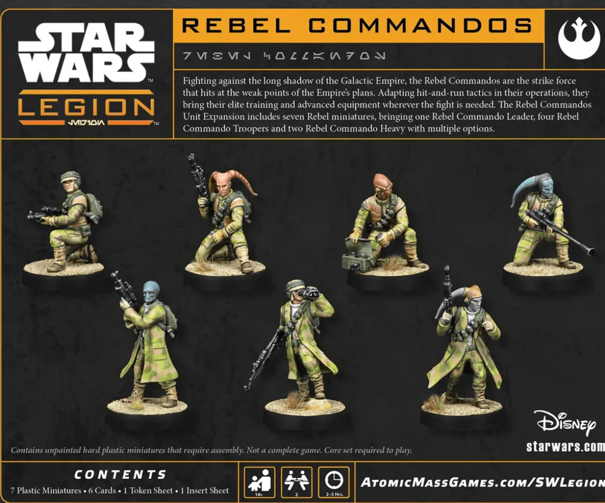 Atomic Mass Games Star Wars Legion - Rebel Alliance - Unit Expansion - Rebel Commandos