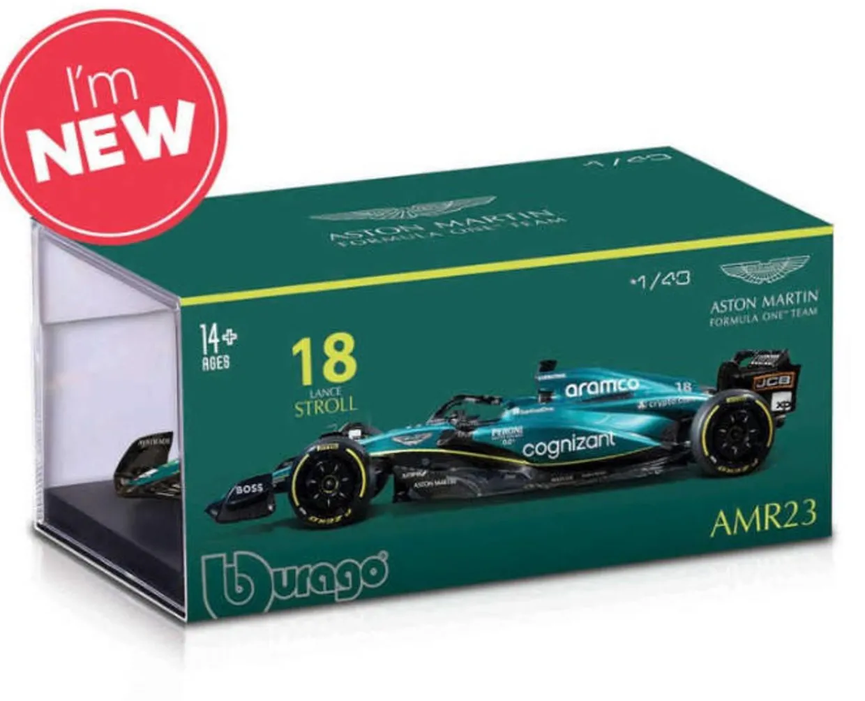 Burago 1/43 Aston Martin AMR23 2023 #18 Lance Stroll