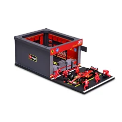 Burago 1/43 F1 Ferrari SF-24 Charles Leclerc Pit Pass Diorama