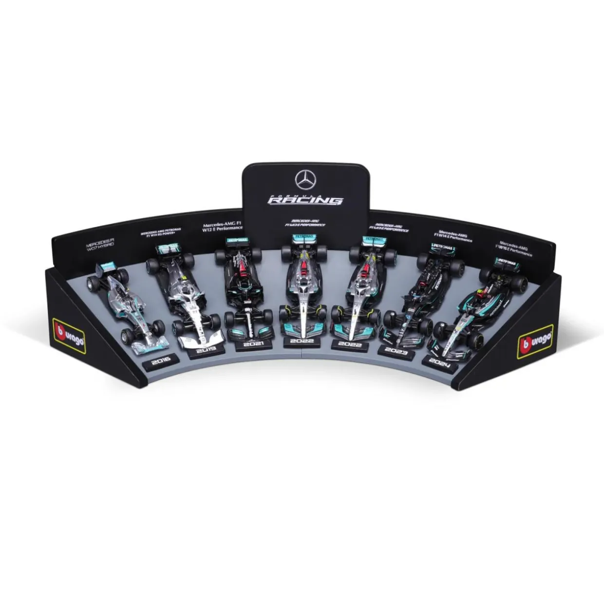 Burago 1/43 F1 Mercedes AMG Deluxe Gift Set