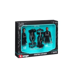 Burago 1/43 F1 Mercedes AMG W15 2024 Two Pack - Hamilton and Russell