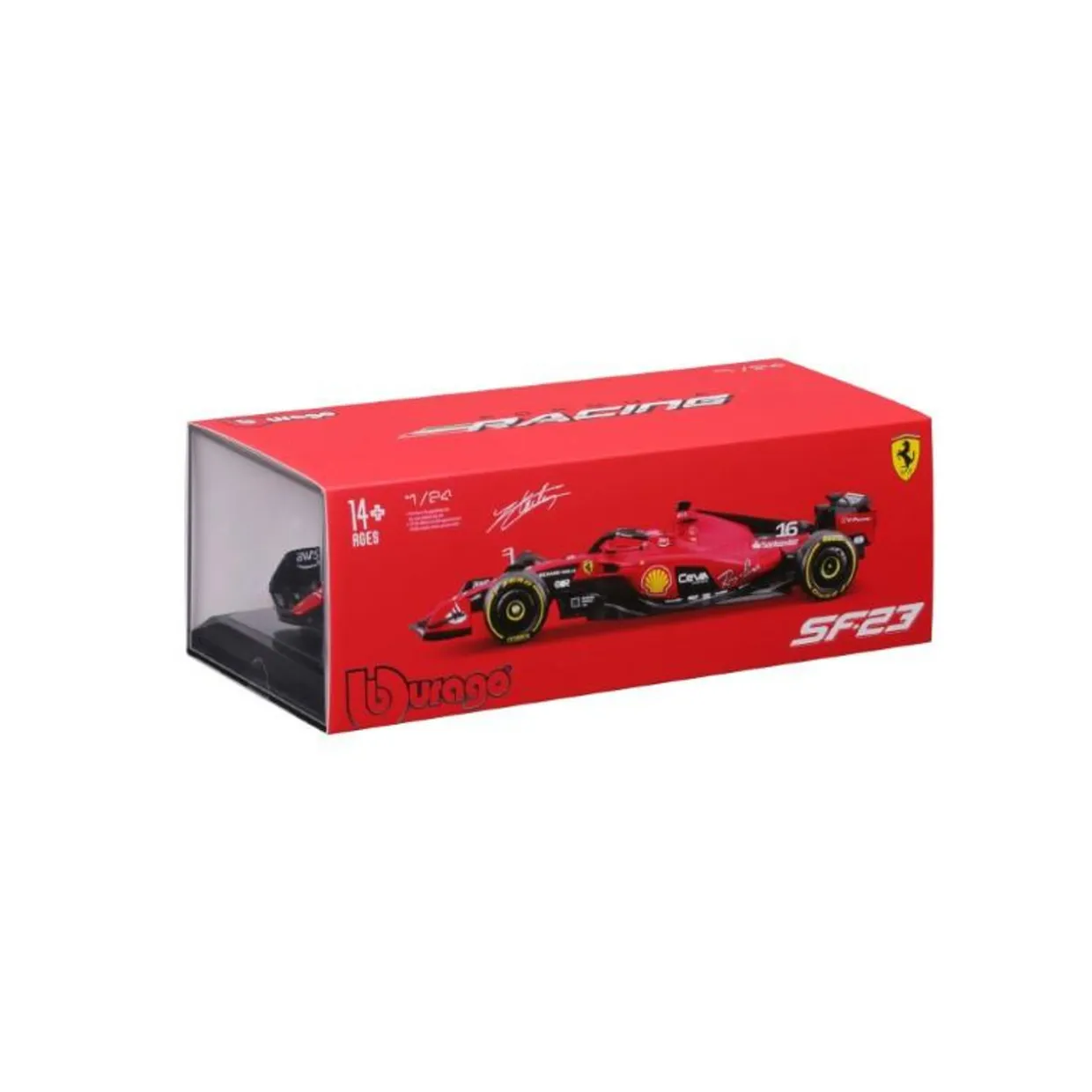 Burago 1/24 Ferrari SF-23 2023, #16 Leclerc Diecast Model