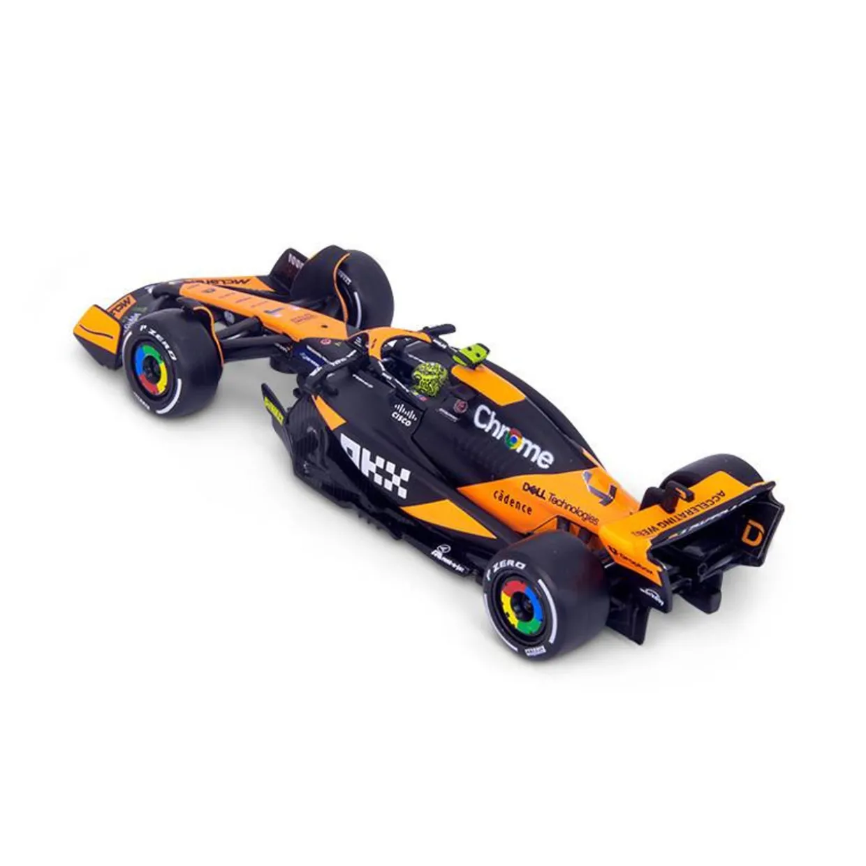 Burago 1/43 McLaren MCL38 F1 2024 #4 Lando Norris With Helmet