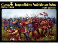 Caesar Miniatures 1/72 European Foot Soldiers and Archers 15th C