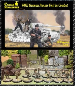Caesar Miniatures 1/72 WWII German Panzer Unit in Combat
