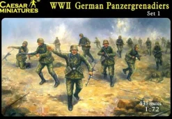 Caesar Miniatures 1/72 WWII German Panzergrenadiers Set 1