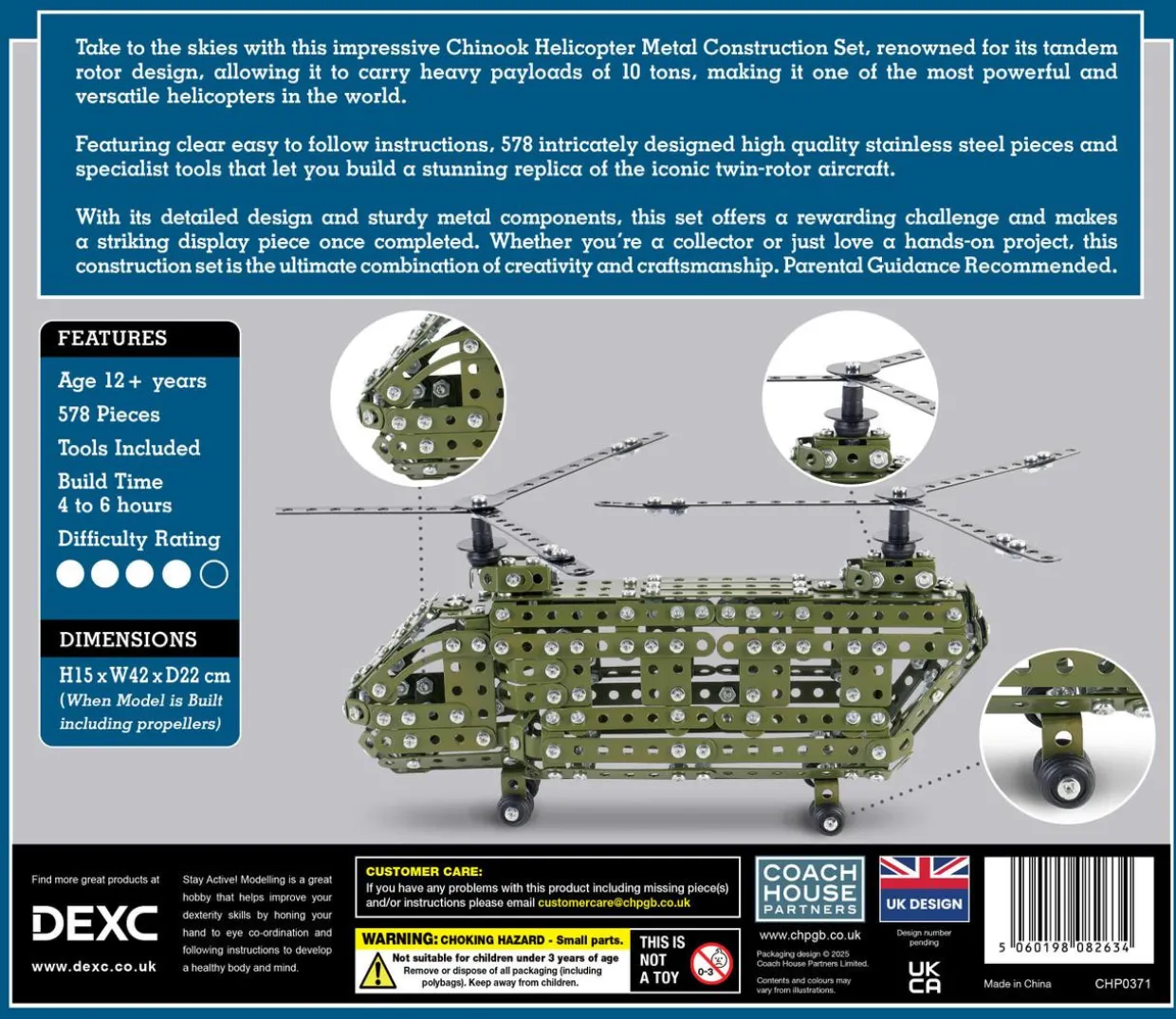 Coach House Partners - Boeing CH-47 Chinook - Metal Construction Set