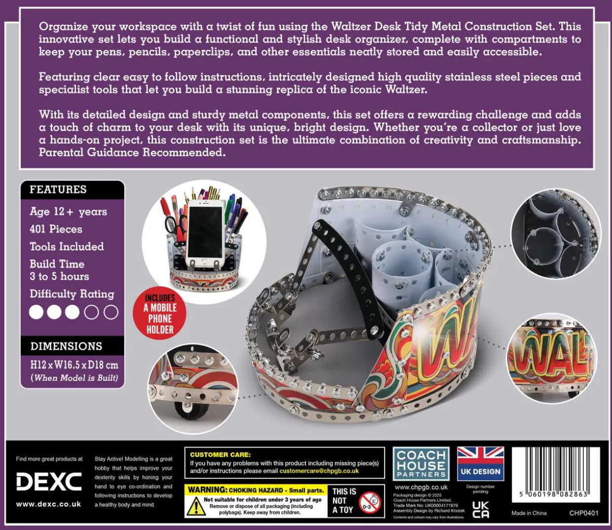 Coach House Partners - Waltzer Desk Tidy - Metal Construction Set