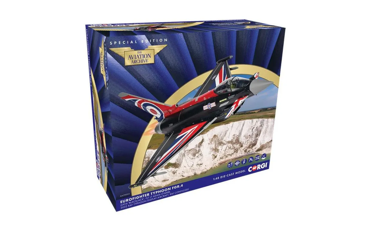 Corgi 1/48 Eurofighter Typhoon FGR4, ZJ914 'Blackjack' Diecast Model