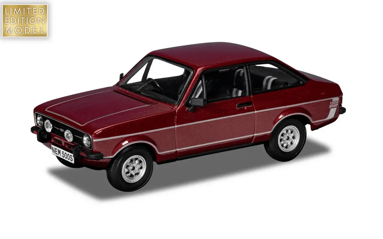 Corgi 1/43 Ford Escort Mk2 1300 Sport, Jupiter Red Diecast Model