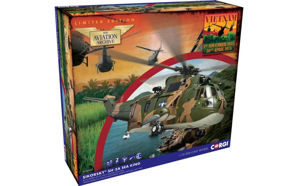 Corgi 1/72 Sikorsky SH-3A Sea King - HS-2 Golden Falcons - USS Hornet