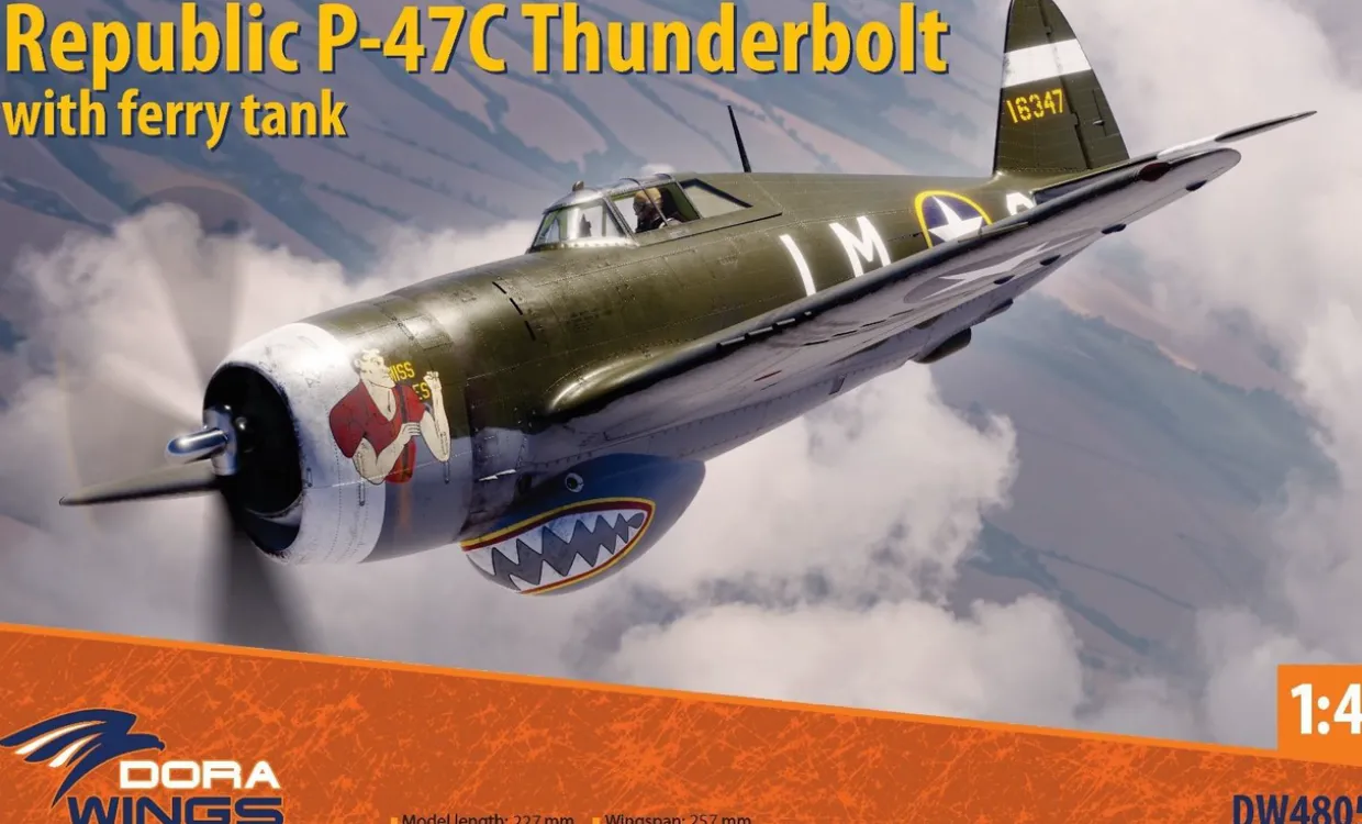 Dora Wings 1/48 Republic P-47C Thunderbolt with Ferry Tank