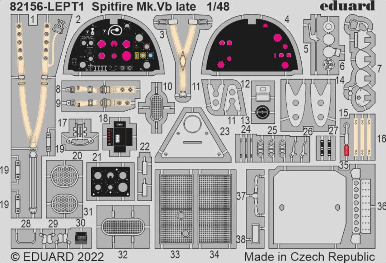 Eduard 1/48 Supermarine Spitfire Mk. Vb Late Model Kit
