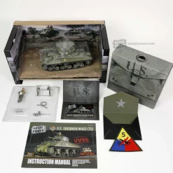 Forces Of Valor 1/32 U.S. Medium Tank Sherman M4A3 (75), VVSS Suspension & 57° Glacis Direct Vision Diecast Model