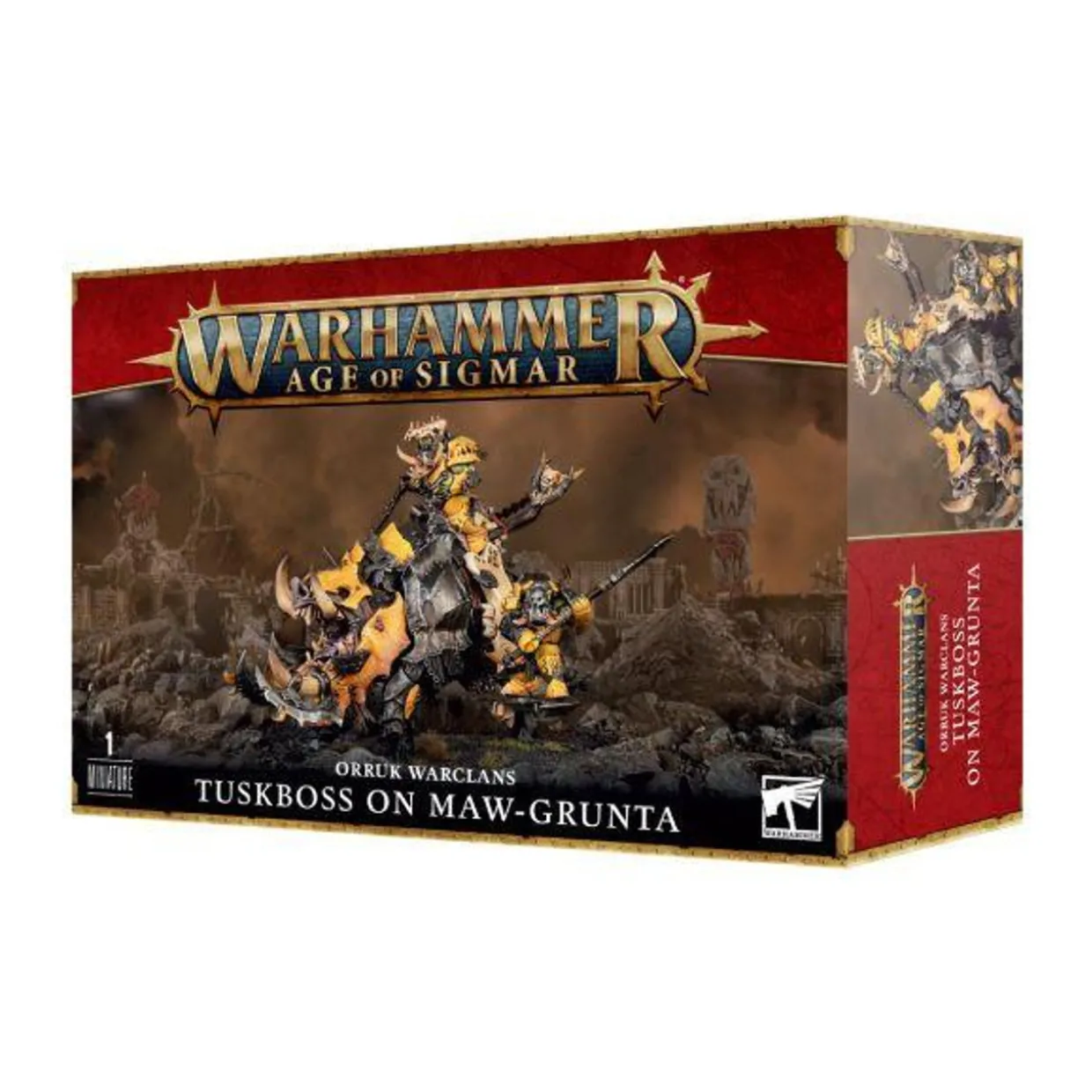 Games Workshop Age of Sigmar - Orruk Warclans - Ironjawz - Tuskboss on Maw-grunta