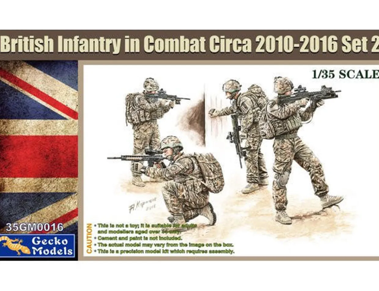 Gecko Models 1/35 British Infantry In Combat Circa 2010-2016 Set 2