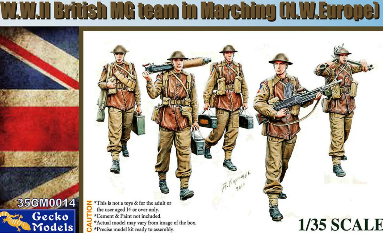 Gecko Models 1/35 British MG Team Marching