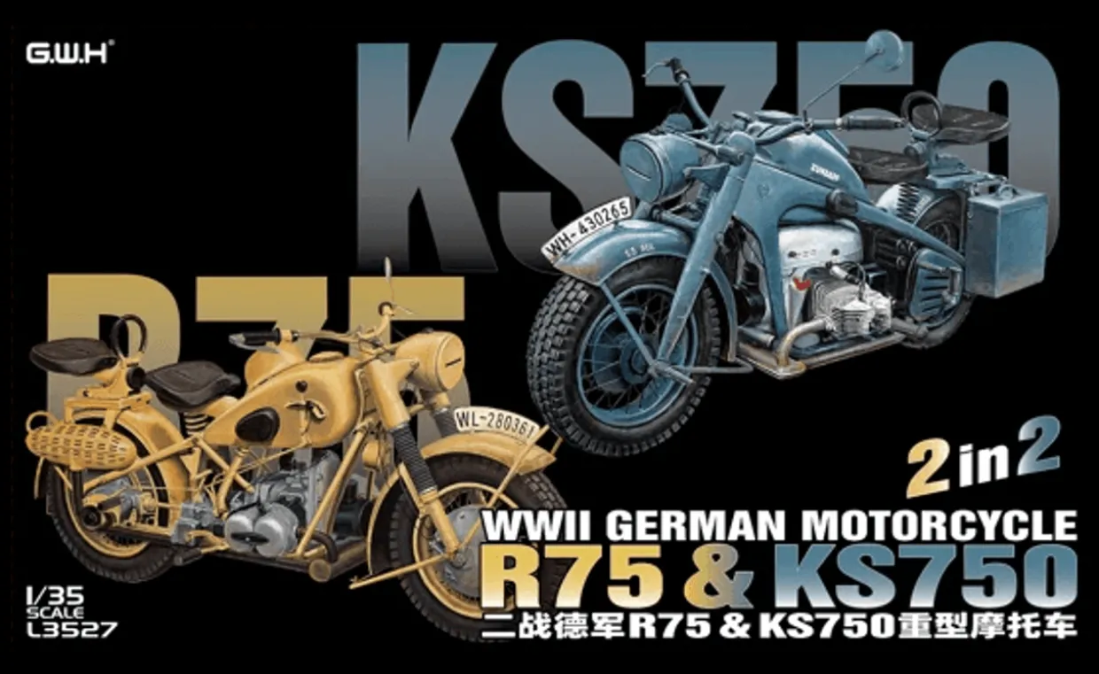 Great Wall Hobby 1/35 Zundapp KS750 and BMW R75 Motorcycles