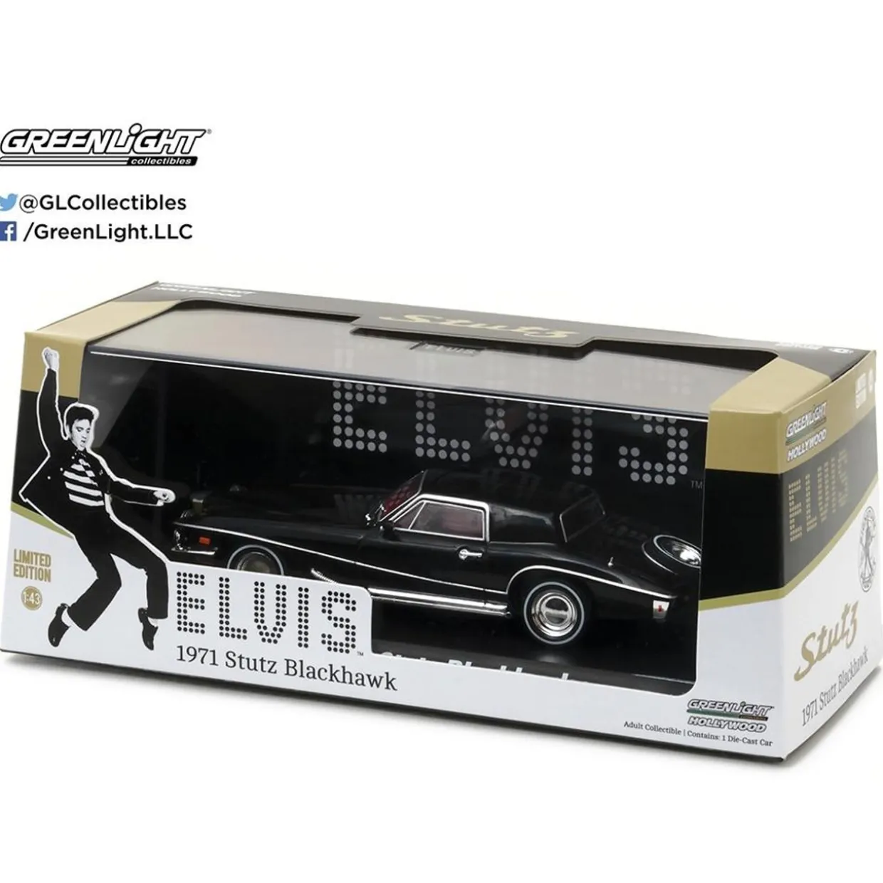 Greenlight 1/43 Elvis Presley - 1971 Stutz Blackhawk