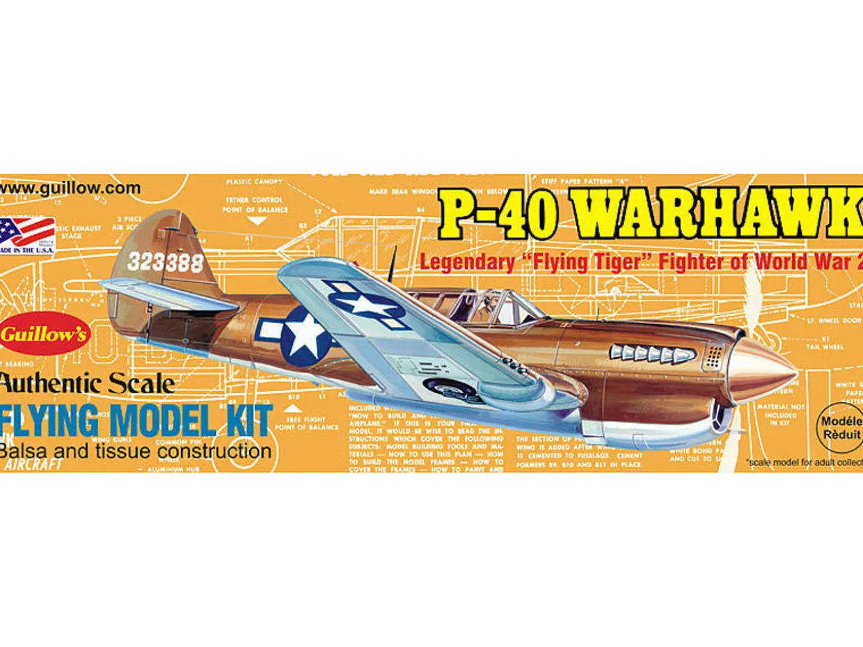 Guillow 1/32 Curtiss P-40 Warhawk Balsa Model Kit