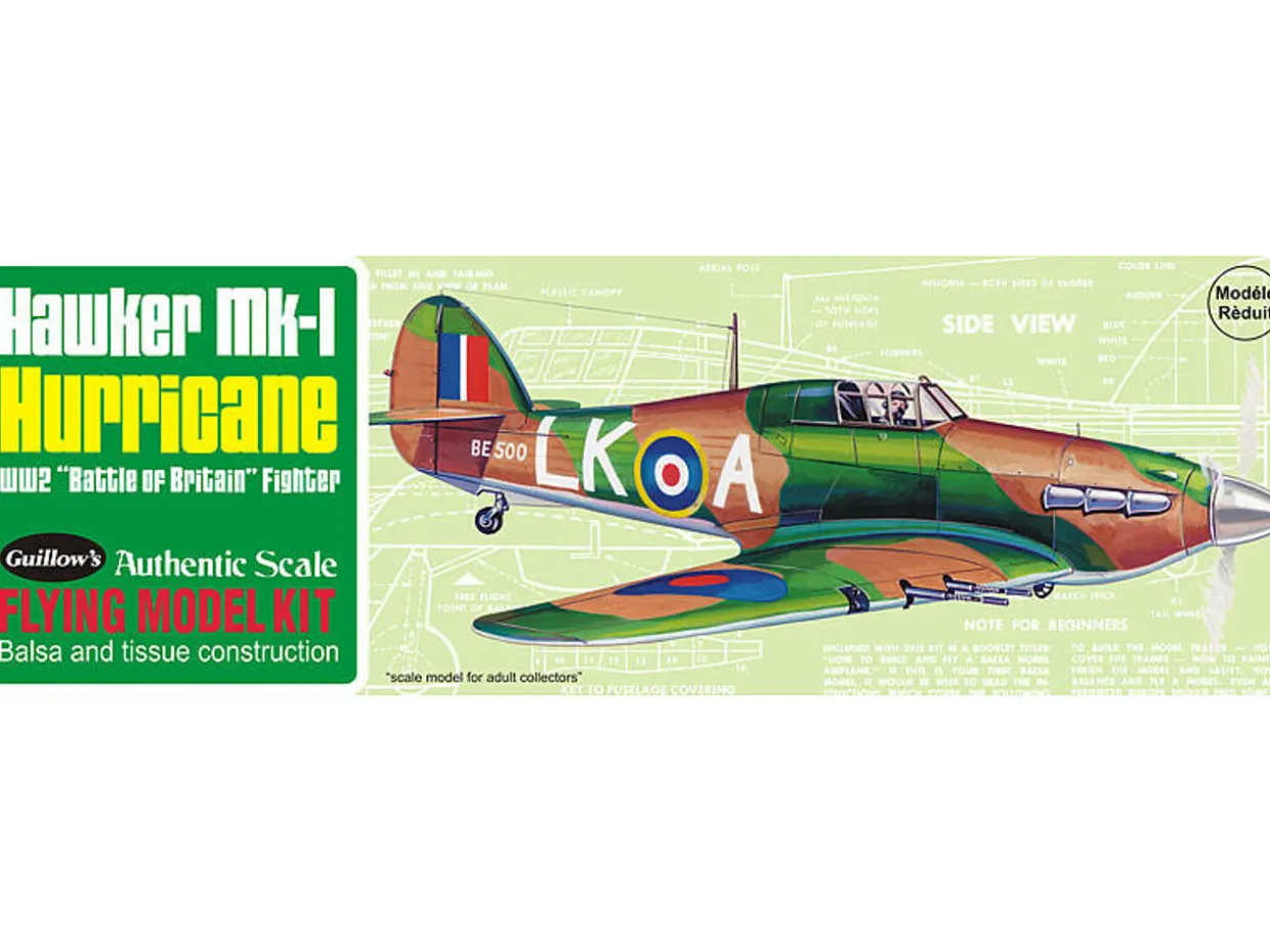 Guillow 1/32 Hawker Hurricane Balsa Model Kit