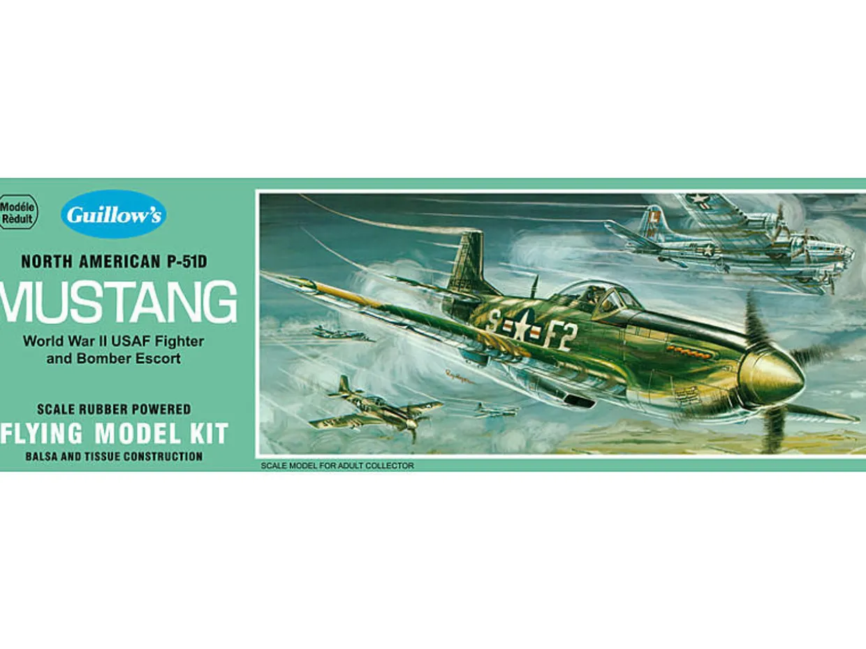 Guillow 1/25 North American P-51D Mustang Balsa Model Kit