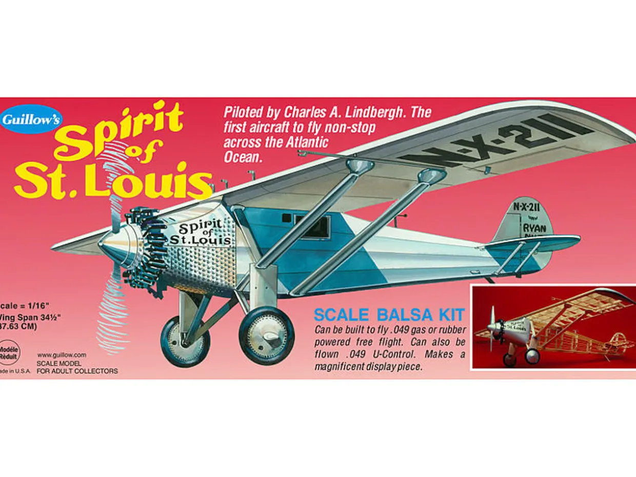 Guillow 1/16 Spirit of St. Louis Balsa Model Kit