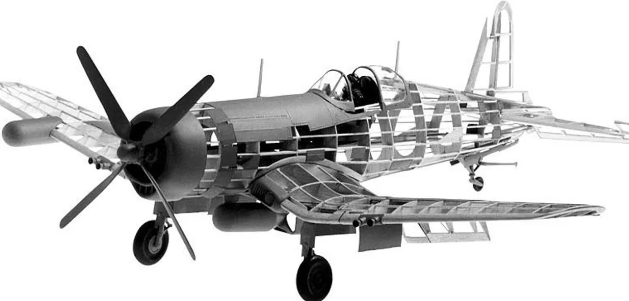 Guillow 1/16 Vought F4U-4 Corsair Balsa Model Kit