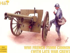 Hat Industrie 1/72 WWI French Artillery with 75mm Cannon and Late War Crew