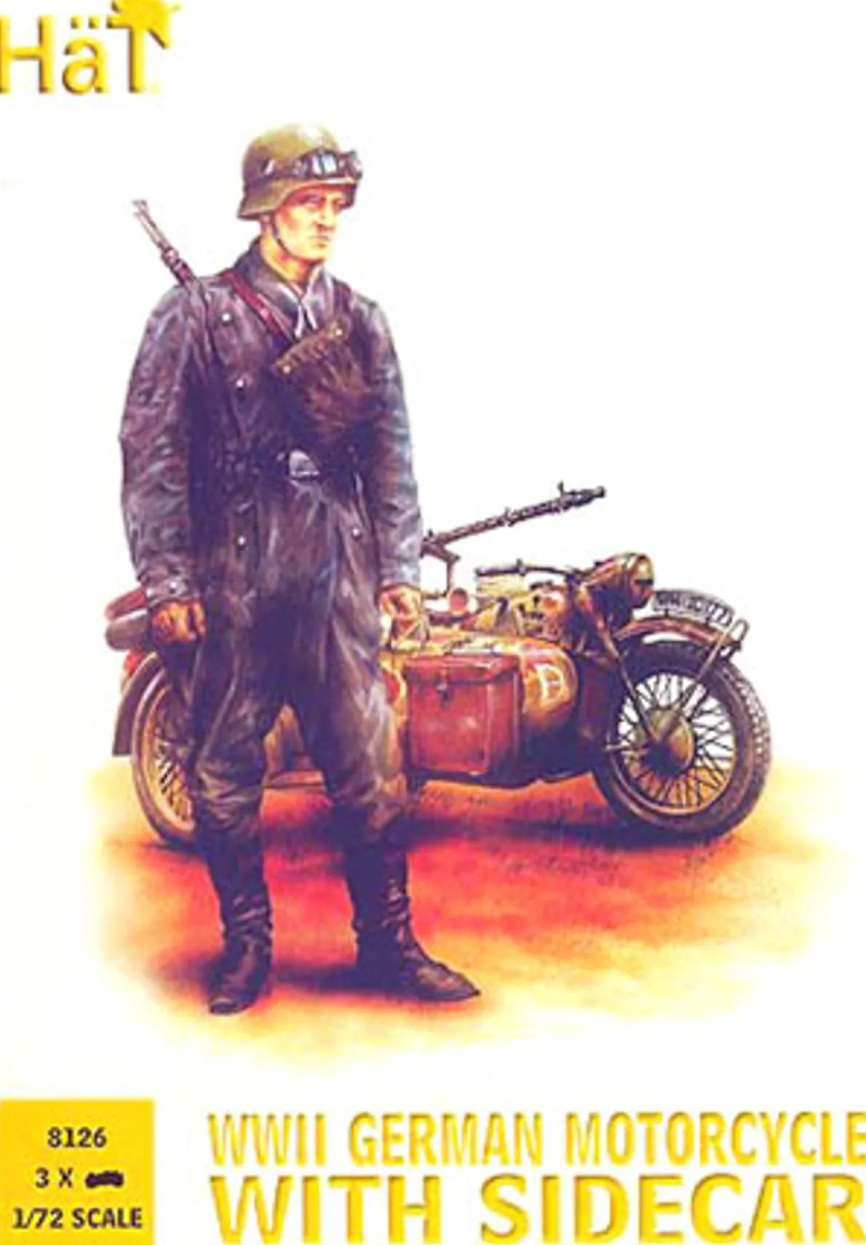 Hat Industrie 1/72 WWII German Motorcycle with Sidecar
