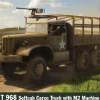 IBG Models 1/72 Diamond T 968 soft cab cargo truck with M2 MG Model Kit