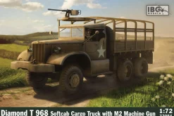 IBG Models 1/72 Diamond T 968 soft cab cargo truck with M2 MG Model Kit