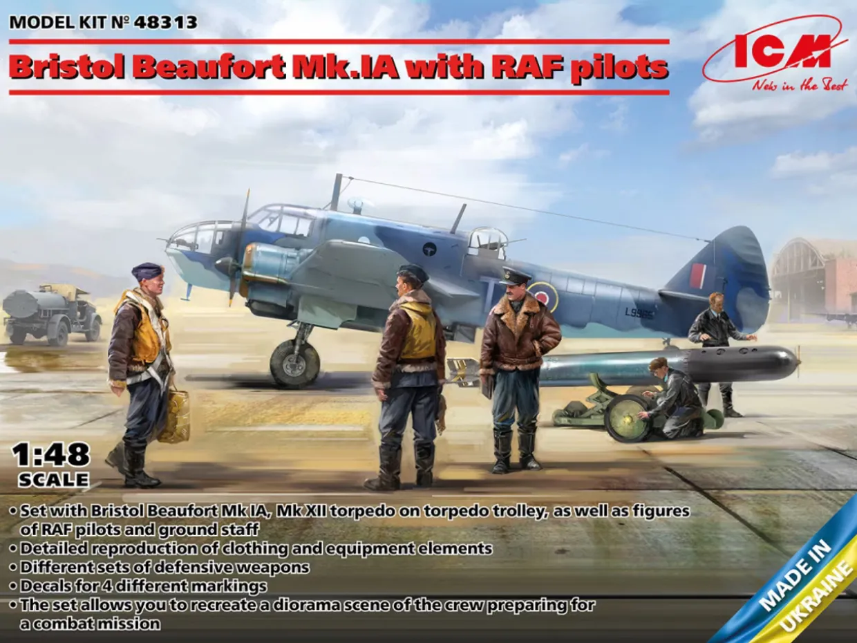 ICM 1/48 Bristol Beaufort Mk.IA with RAF Pilots