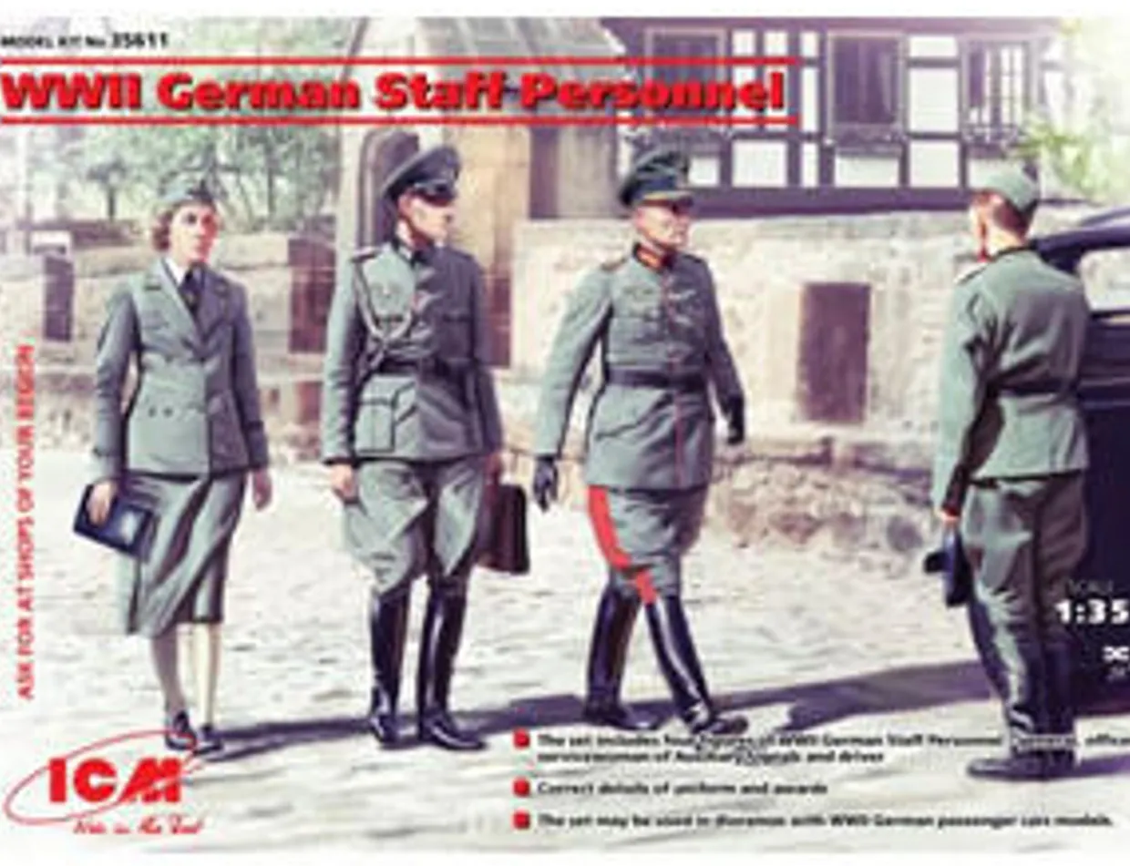 ICM 1/35 German Staff Personnel Model Figures